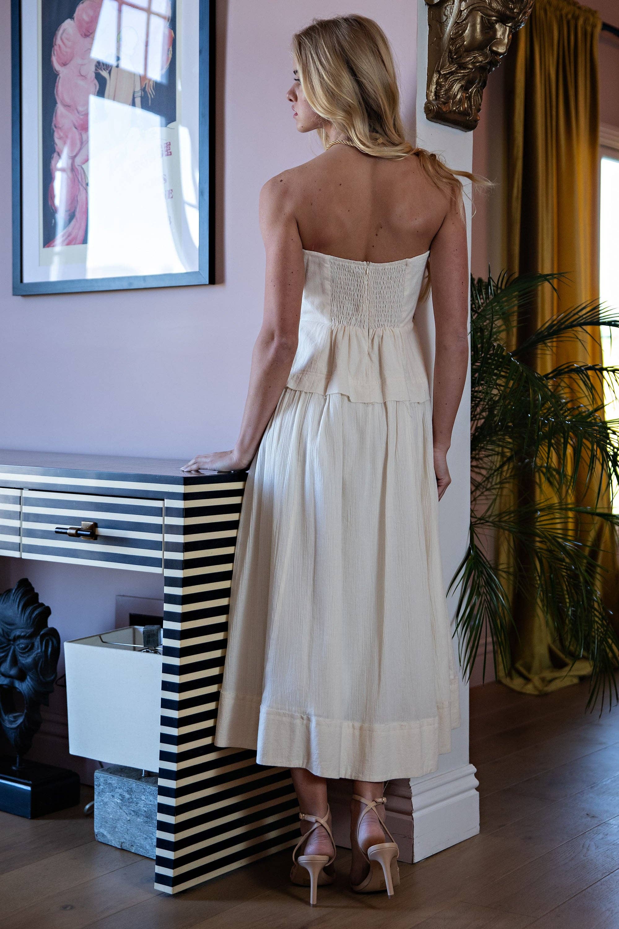 Strapless Midi Dress