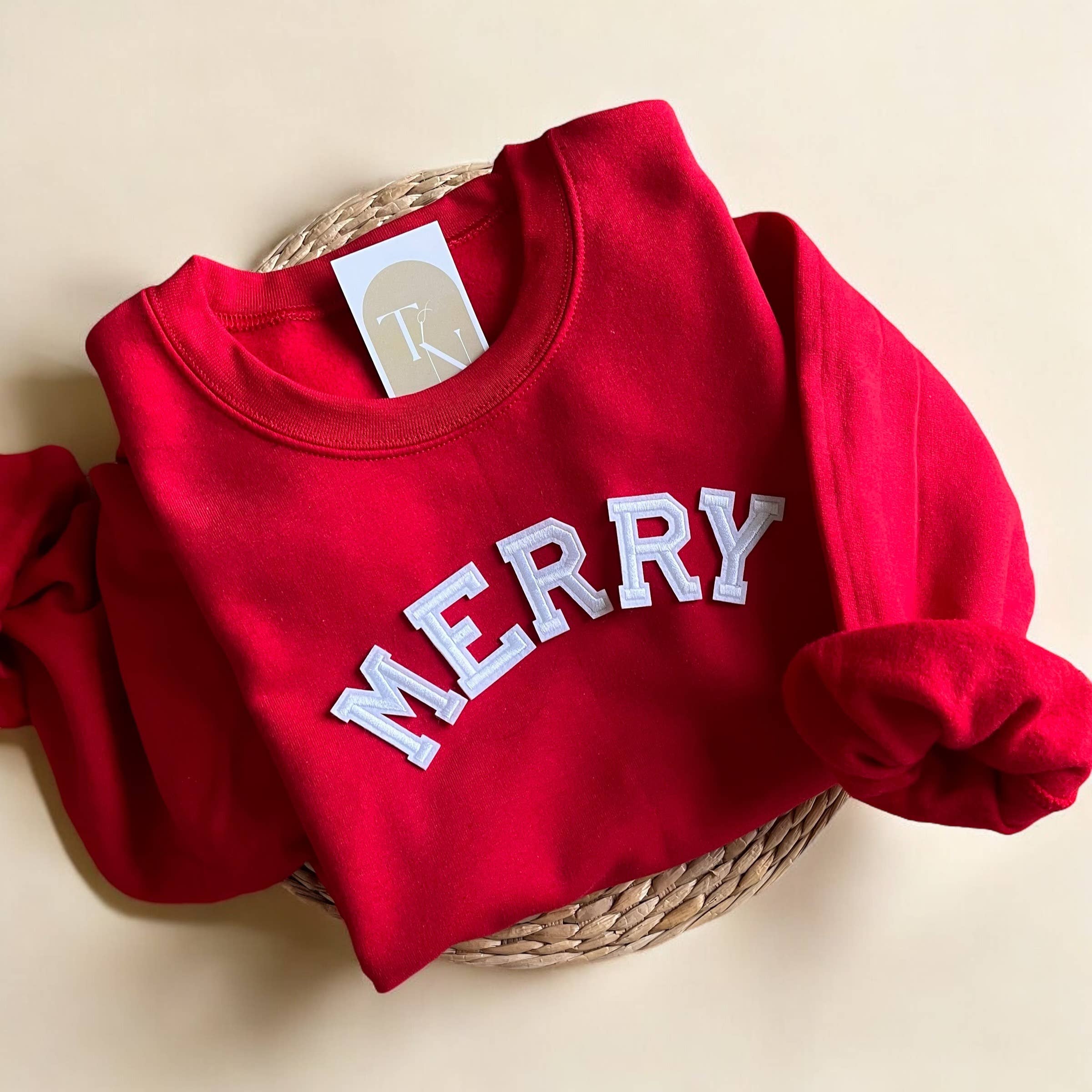 MERRY Crewneck Sweatshirt, Christmas Sweaters for Women