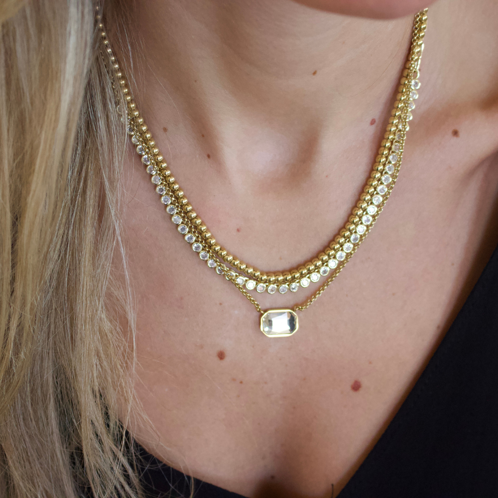 Layered Tennis Necklace