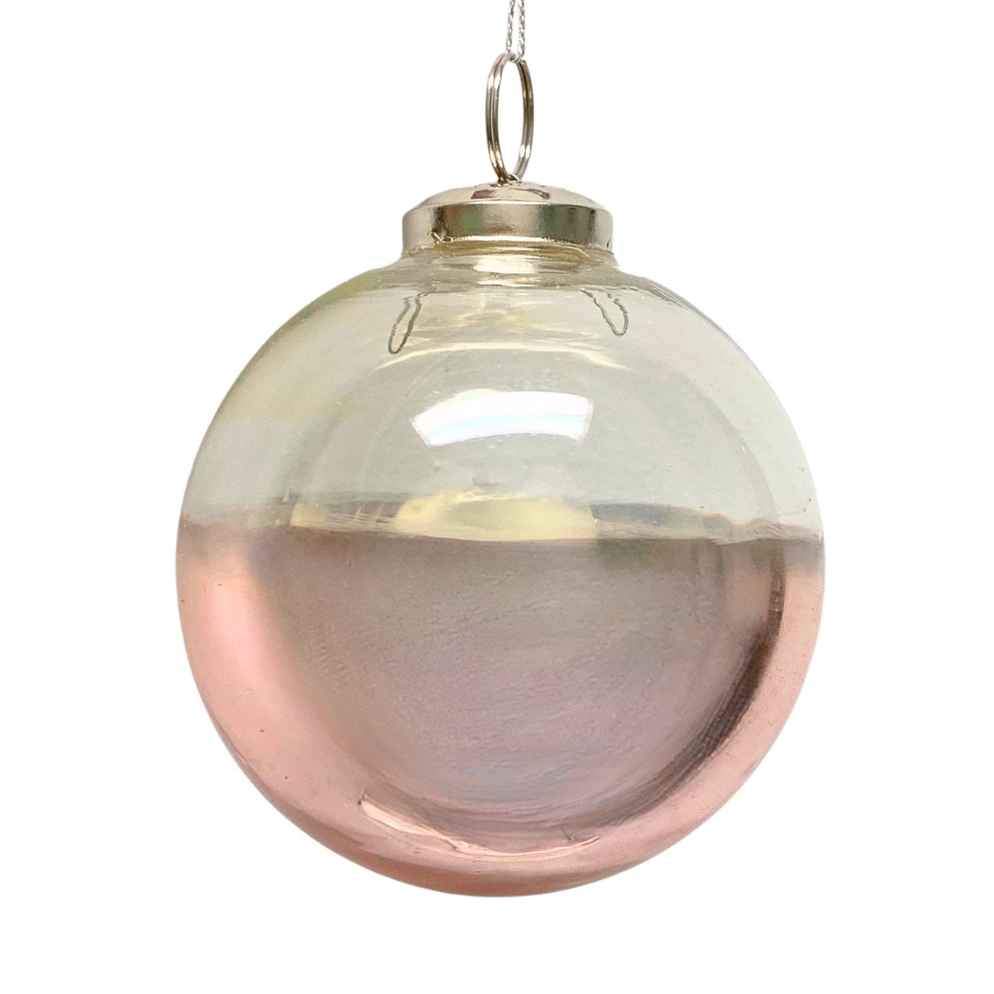 Rose Gold Glass Ball Ornament