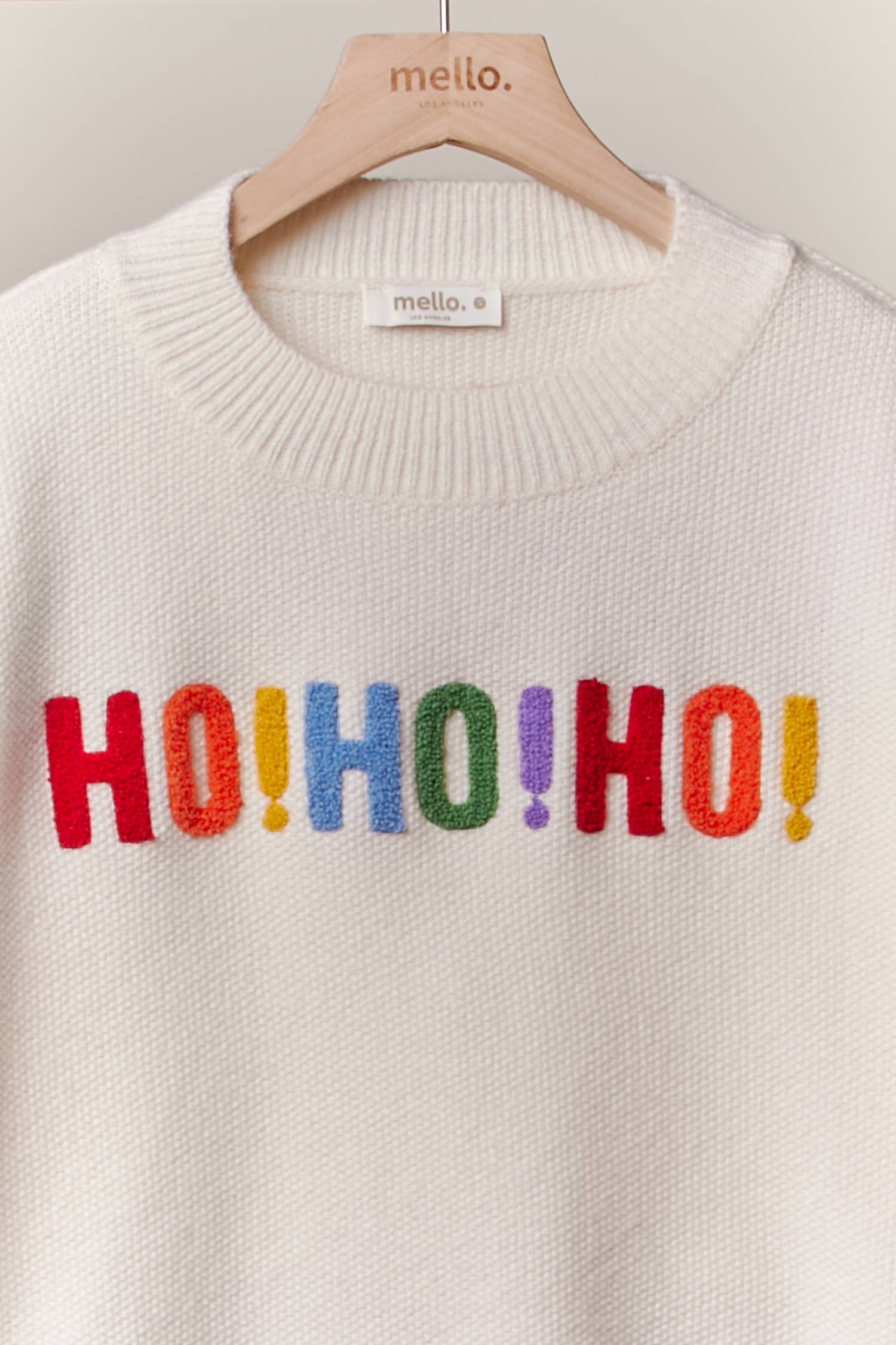 Oversize Christmas Sweater with Letter Applique