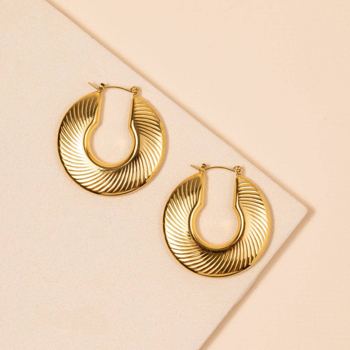 Wave Hoop Earrings