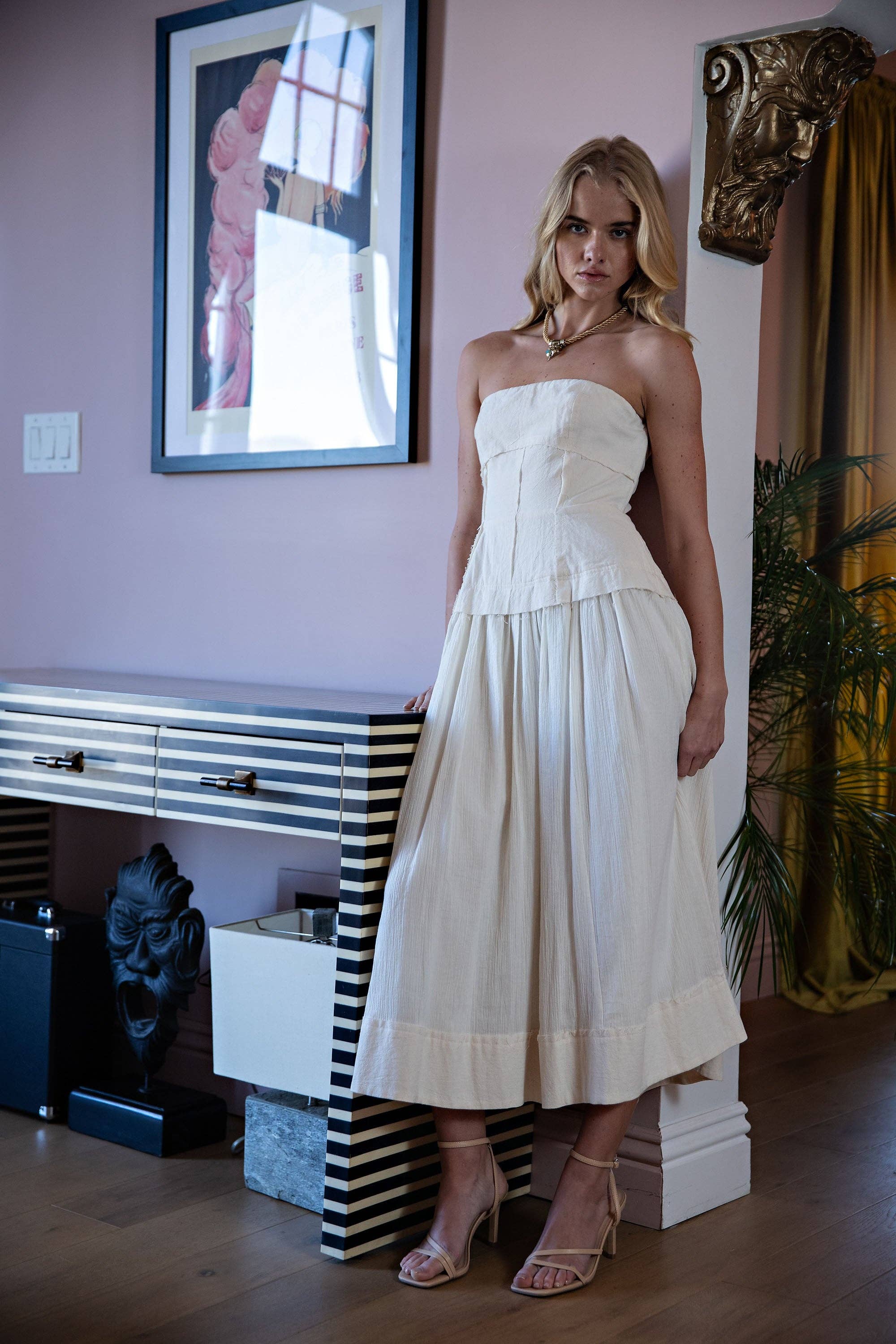 Strapless Midi Dress