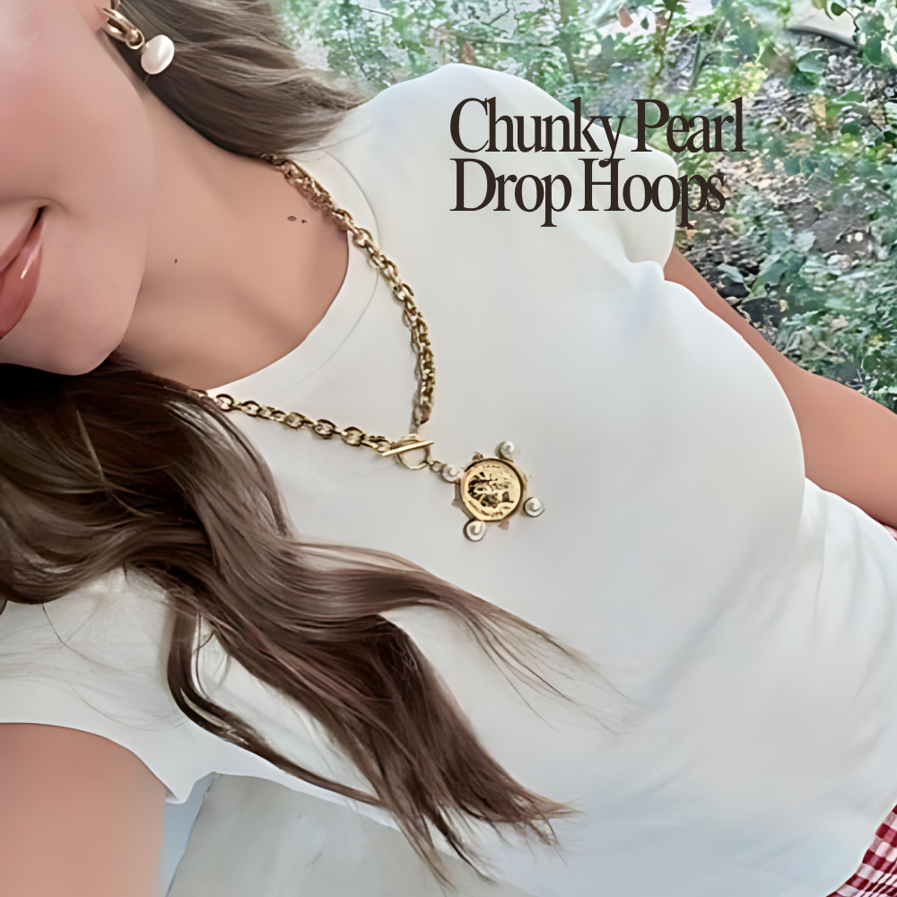 Coin & Pearl Medallion Necklace