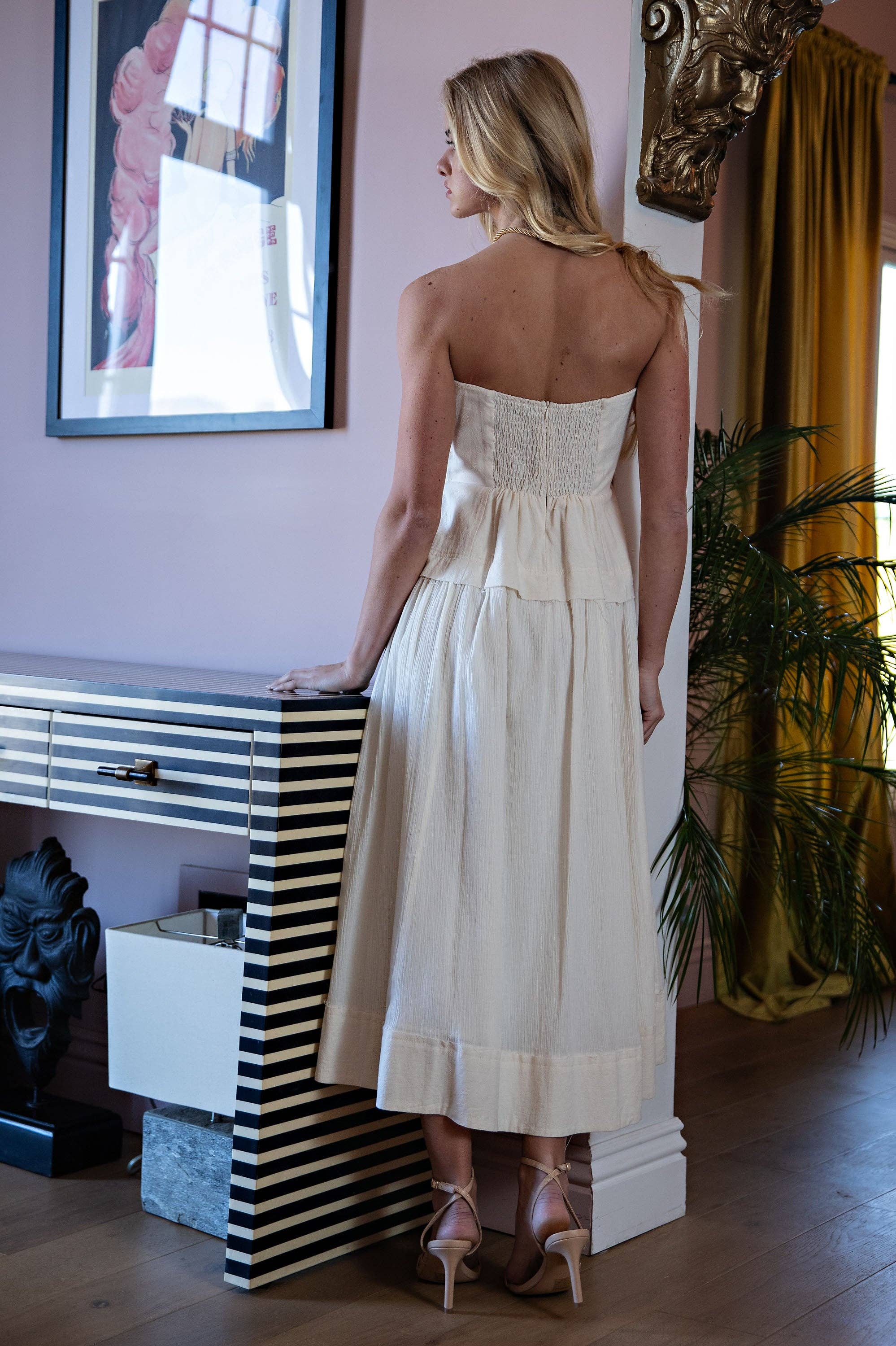 Strapless Midi Dress