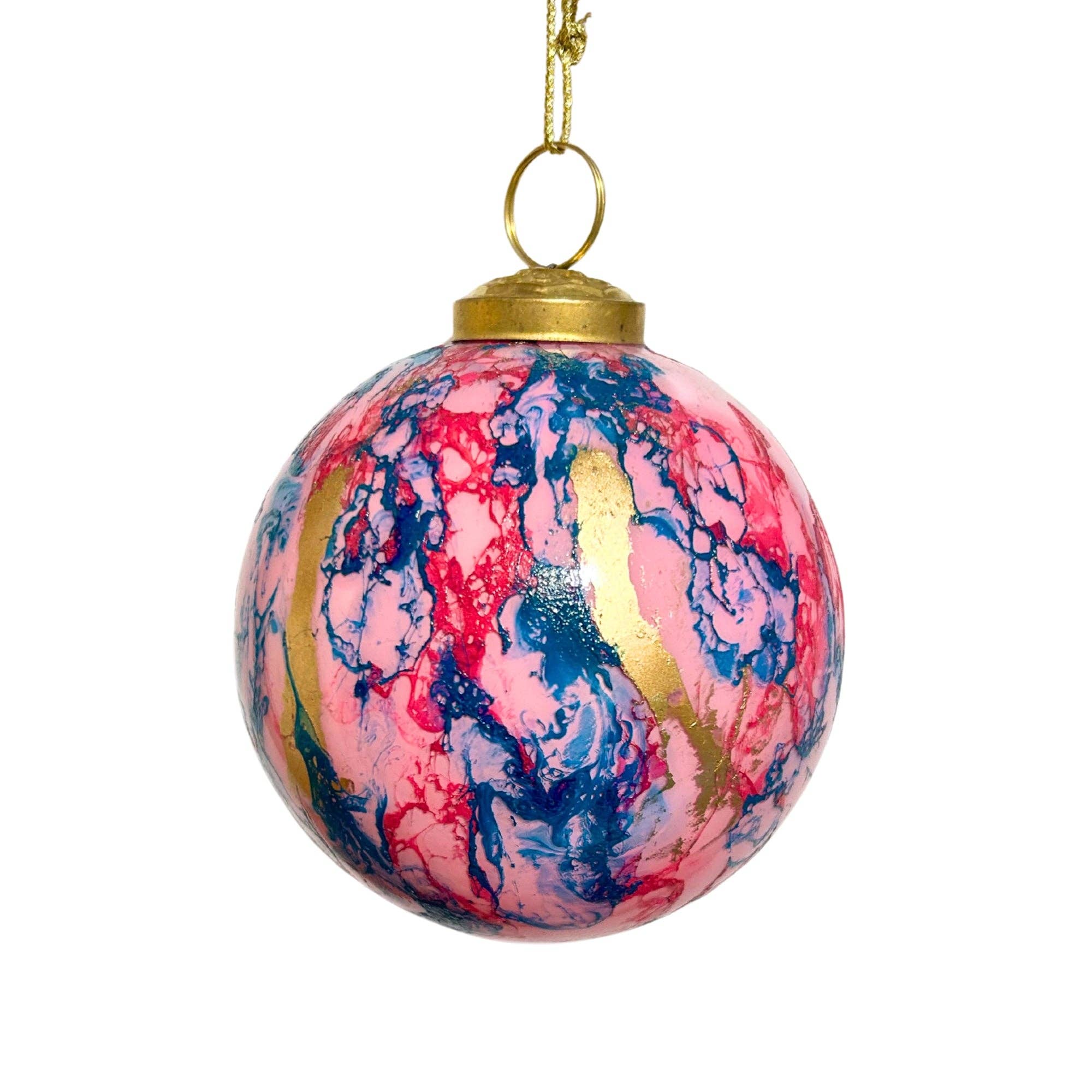 Watercolor Glass Ball Ornament