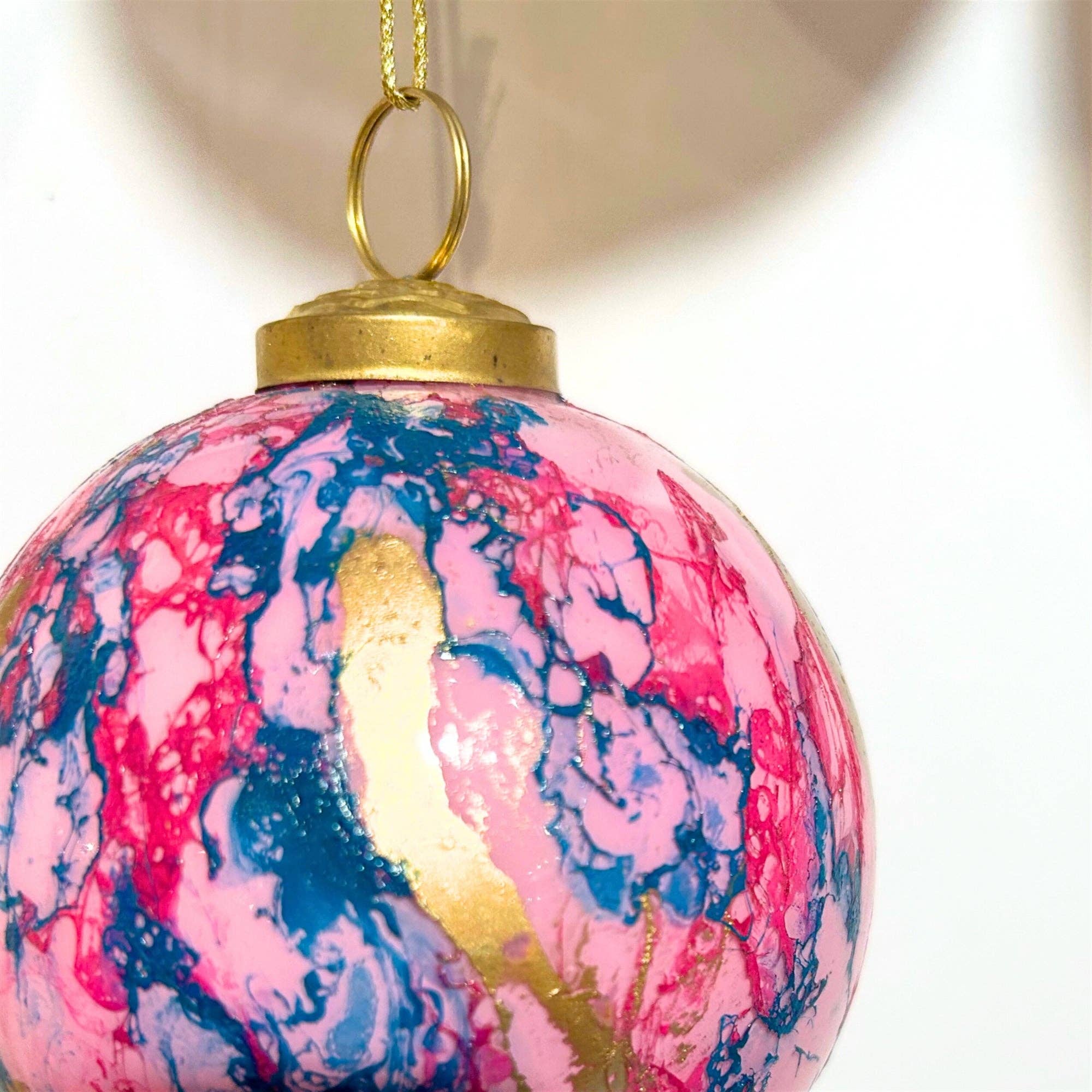 Watercolor Glass Ball Ornament
